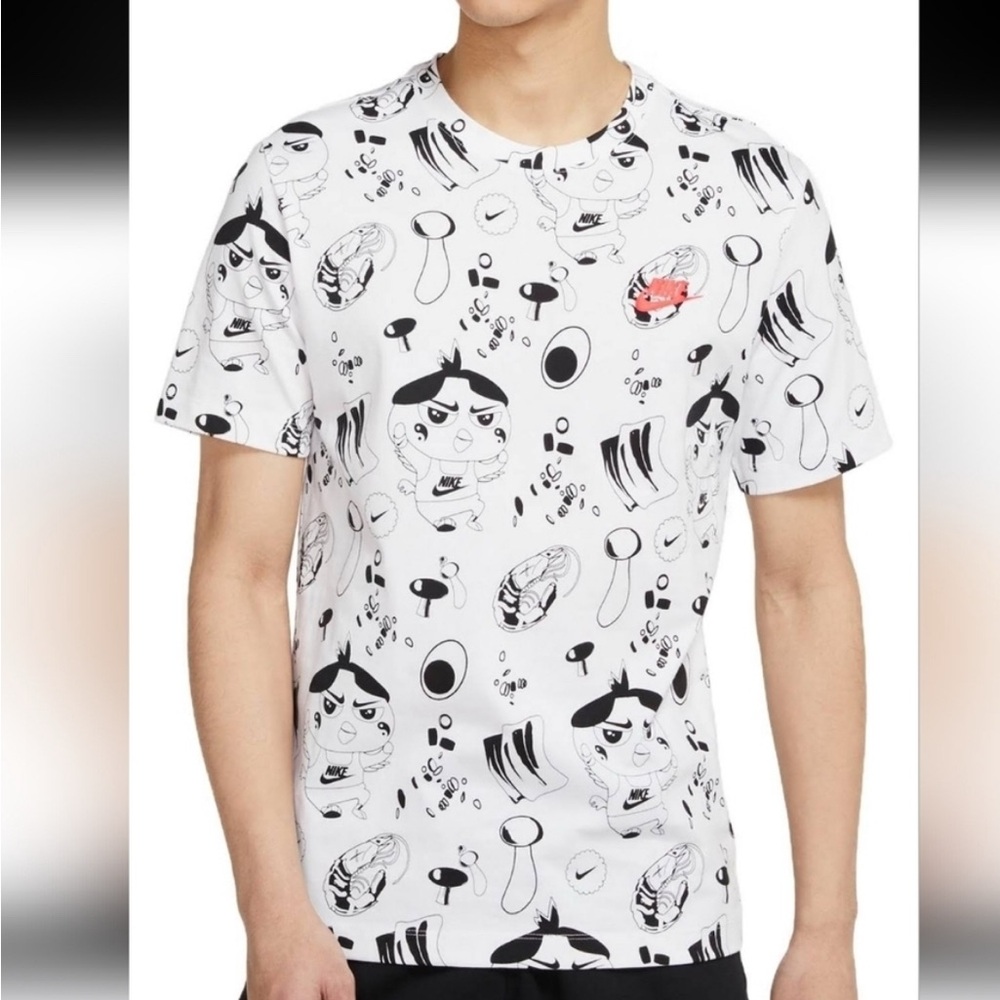 Nike Sushi Chicken Shrimp Mushroom AOP Food Graphic Print Tee Tshirt Mens Sz XL